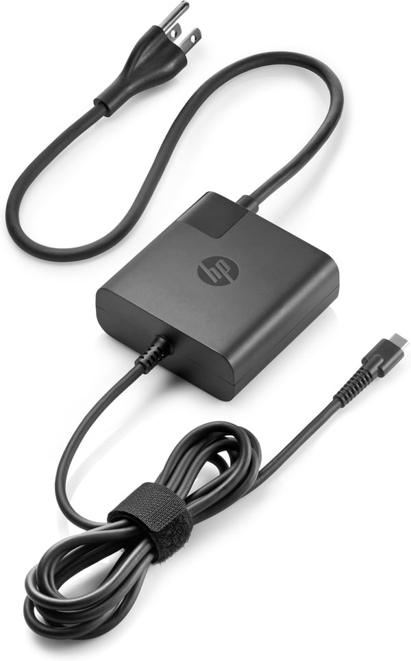HP 1HE08AA strømadapter og vekselret Sort