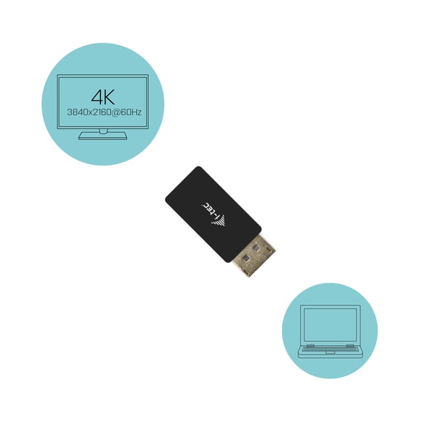 i-tec DP2HDMI4K60HZ kabel kønsskifter DisplayPort HDMI Sort