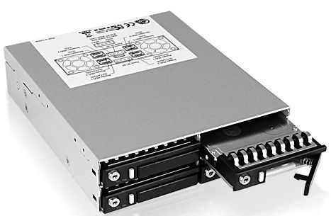 ICY BOX IB-2222SSK 13,3 cm (5.25") Fack för datalagringsenhet Svart