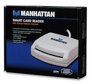 Manhattan 172844 smartcard læser USB 1.1 Hvid