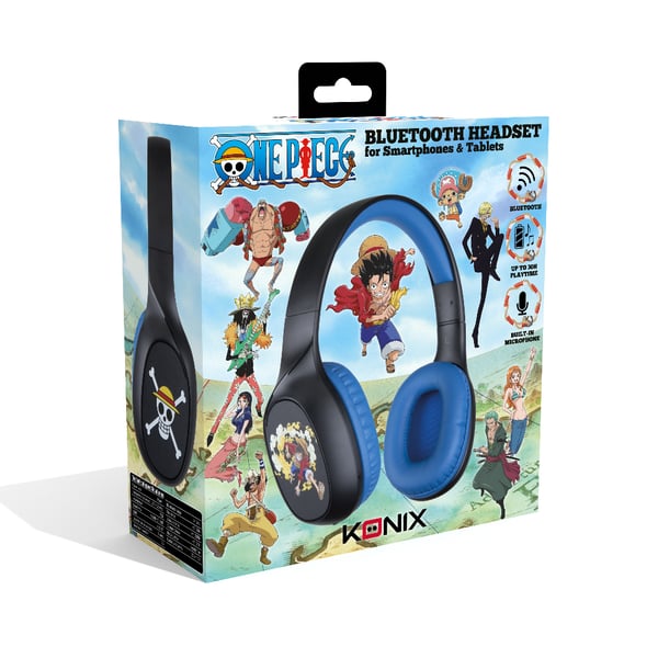 Konix 82521120668 hörlur och headset Kabel & Trådlös Huvudband Spela Bluetooth Svart, Blå