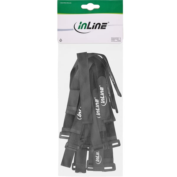 InLine 59945S kabelsamler Nylon Sort 10 stk