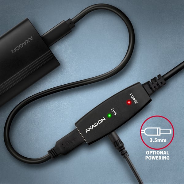 Axagon ADR-207 USB-kabel USB 2.0 7,5 m USB A 0,48 Gbit/sek. Sort