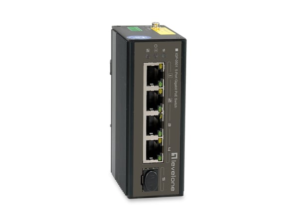 LevelOne IGP-0501 nätverksswitchar Gigabit Ethernet (10/100/1000) Strömförsörjning via Ethernet (PoE) stöd Svart