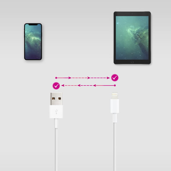 Nanocable 10.10.0400 Lightning kabel 0,5 m Hvid