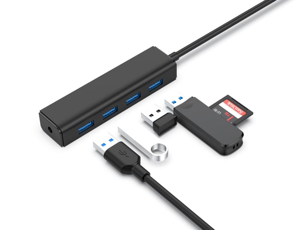 Conceptronic CTC4USB3 gränssnittshubbar USB 3.2 Gen 1 (3.1 Gen 1) Type-C 5000 Mbit/s Svart