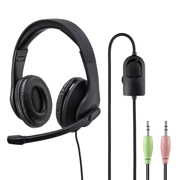 Hama HS-P200 Headset Ledningsført Kontor/Callcenter Sort