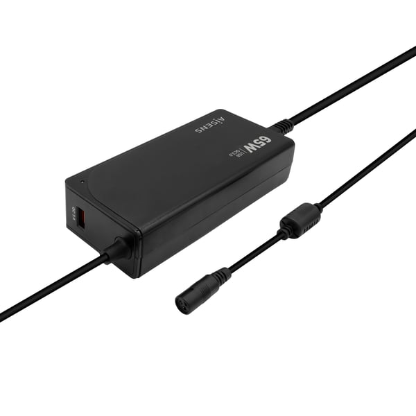 AISENS ASLC-65WAUTO-BK virta-adapteri ja vaihtosuuntaaja Sisätila 65 W Musta