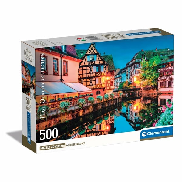 Clementoni High Quality Collection Strasbourg Old Town Puslespil 500 stk Landskab