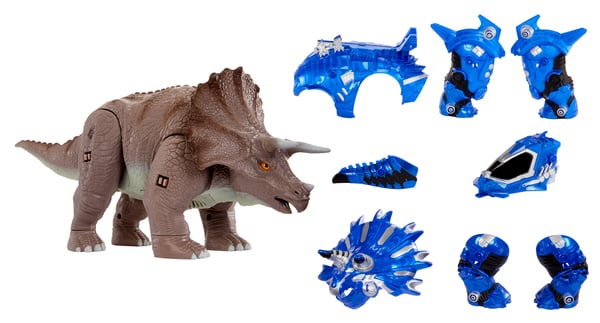 MGA Entertainment Armorsaurs Armor-Up Dinosaur- Triceratops - Cobalt
