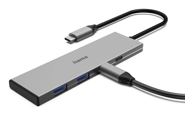 Hama 00200147 keskitin USB Type-C 10000 Mbit/s Harmaa