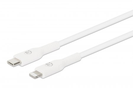Manhattan 394512 kabel til mobiltelefon Hvid 1 m USB C Lightning