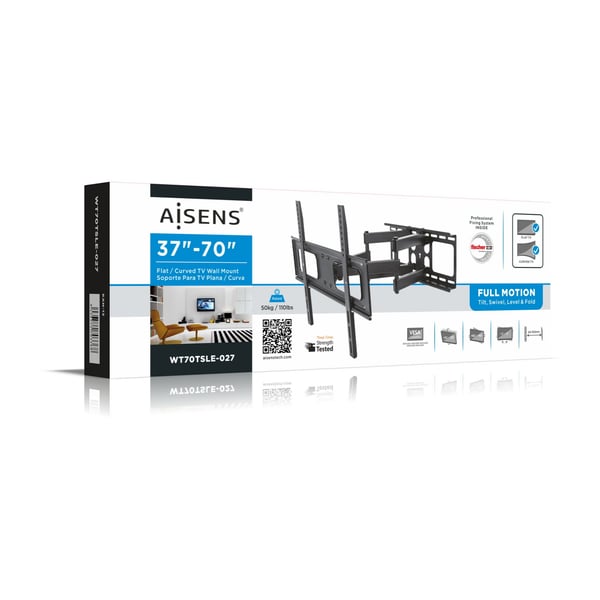 AISENS WT70TSLE-027 TV-kiinnike 177,8 cm (70") Musta