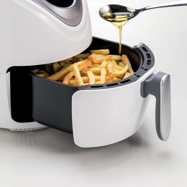 Ariete 4616/03 Enkelt 3,5 L Enkeltstående 1300 W Varmluftsteger Sølv, Hvid