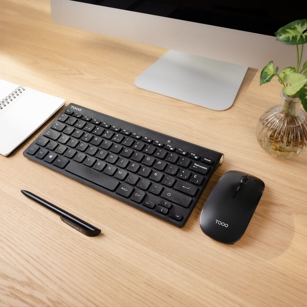 TooQ TQKMW-3101-B tastatur Mus inkluderet Universel RF trådløst Sort