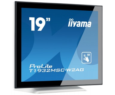 iiyama ProLite T1932MSC-W2AG platta pc-skärmar 48,3 cm (19") 1280 x 1024 pixlar LED Pekskärm Svart, Vit