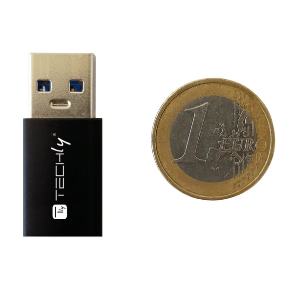 Techly IADAP USB3-AFT kabel kønsskifter USB A USB C Sort