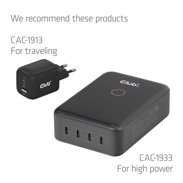 CLUB3D CAC-2508 USB-kabel 2 m USB C 0 Gbit/sek. 240 W Sort