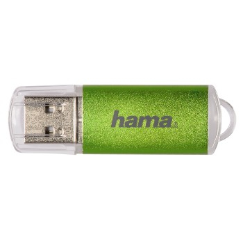 Hama Laeta 64GB USB-nøgle USB Type-A 2.0 Grøn, Transparent
