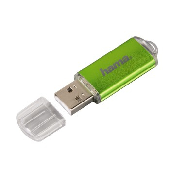 Hama Laeta 64GB USB-nøgle USB Type-A 2.0 Grøn, Transparent