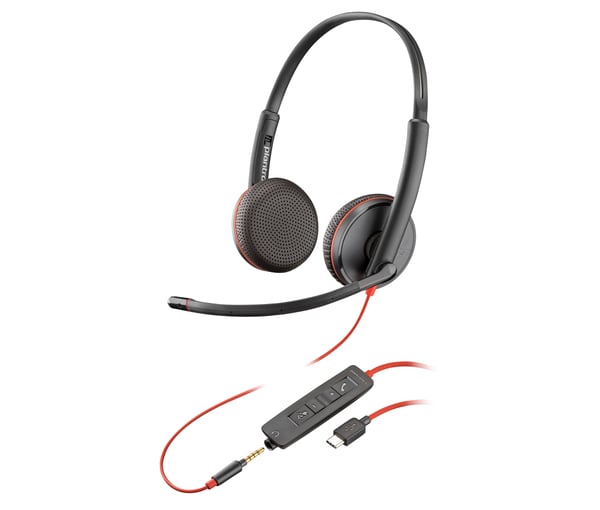 HP Poly Poly Blackwire C3225 -USB-C-stereokuulokemikrofoni