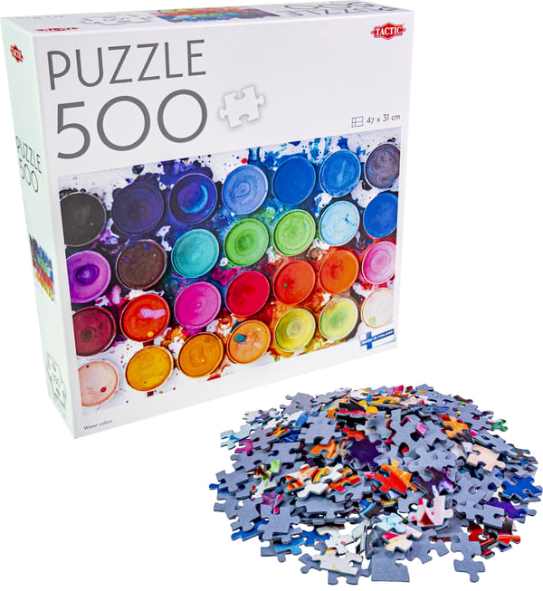 Tactic Lovers Water colors Puslespil 500 stk Kunst