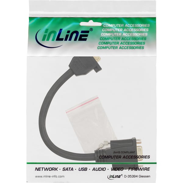 InLine 17302G VGA-kaapeli 0,2 m VGA (D-Sub) Musta