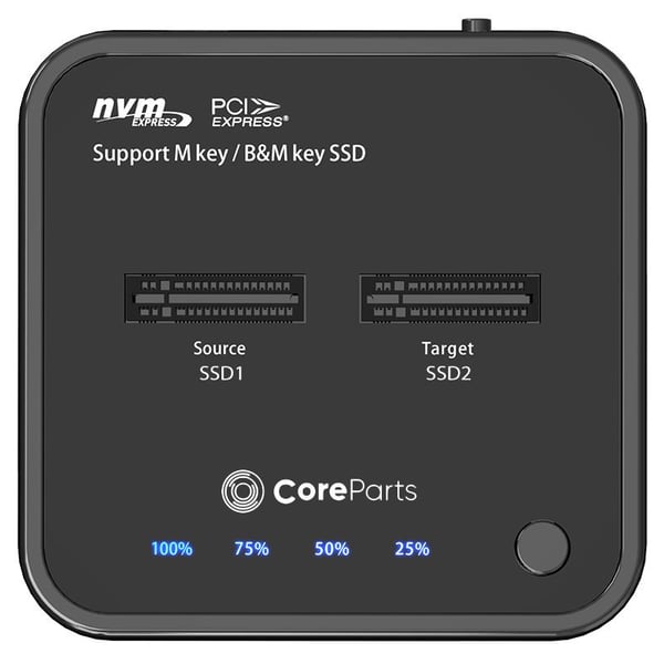 CoreParts MS-CLONER-NVME drev dockingstation Sort
