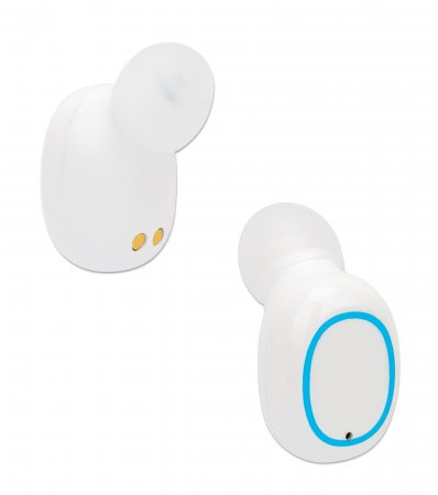 Manhattan 180399 hörlur och headset Trådlös I öra Samtal/musik Bluetooth Vit