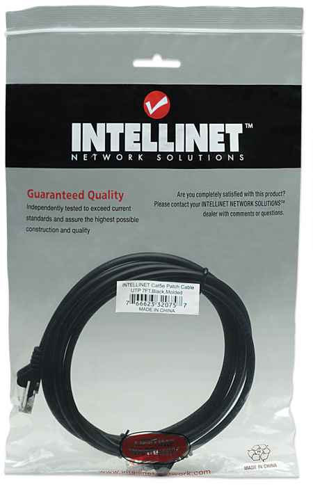 Intellinet 320757 netværkskabel Sort 2 m Cat5e U/UTP (UTP)