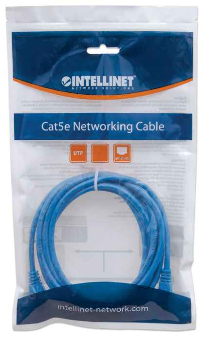 Intellinet 343305 nätverkskablar Blå 5 m Cat6 U/UTP (UTP)