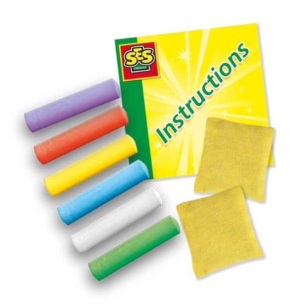 SES Creative Playground chalk 6 pack Lasten urheilulelusetti