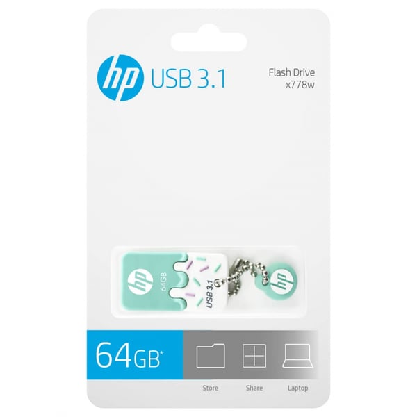HP x778w USB-nøgle 64 GB USB Type-A 3.2 Gen 1 (3.1 Gen 1) Grøn, Hvid
