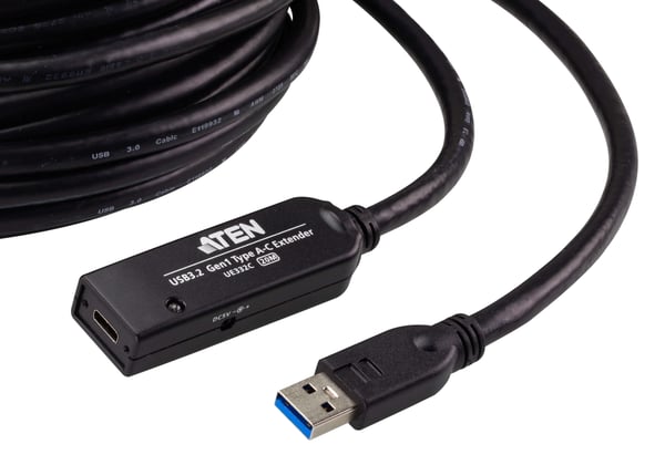 ATEN UE332C-AT-G USB-kabel USB 3.2 Gen 1 (3.1 Gen 1) 20 m USB A USB C 5 Gbit/sek. Sort