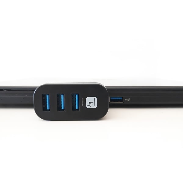 Techly IUSB3-HUB3-ROTB gränssnittshubbar USB 3.2 Gen 1 (3.1 Gen 1) Type-A 5000 Mbit/s Svart