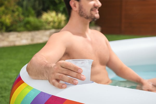 Bestway 54443 swimmingpool til over jorden Oppustelig pool Rund Flerfarvet