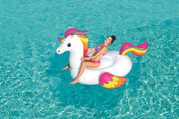 Bestway 41113 pool- och badmadrass Multifärg, Vit Vinyl Sittbadleksak