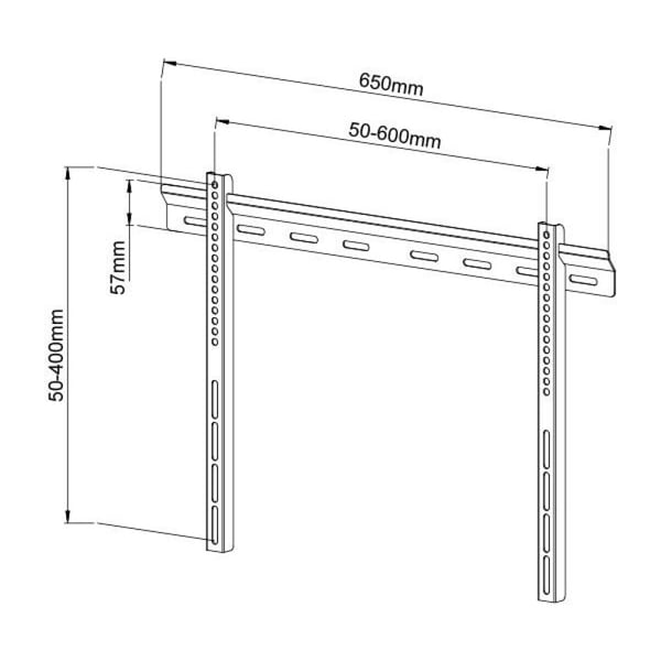Techly ICA-PLB-114L 165,1 cm (65") Musta