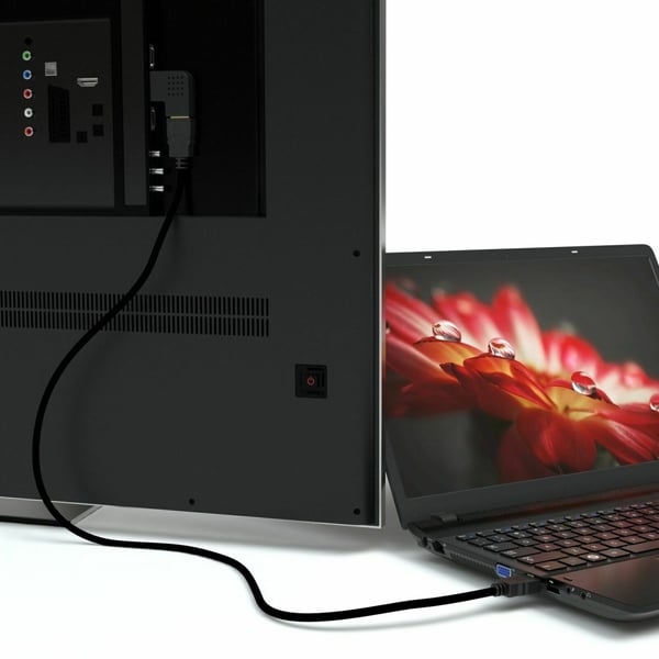 Techly HDMI M/F 270° Sort