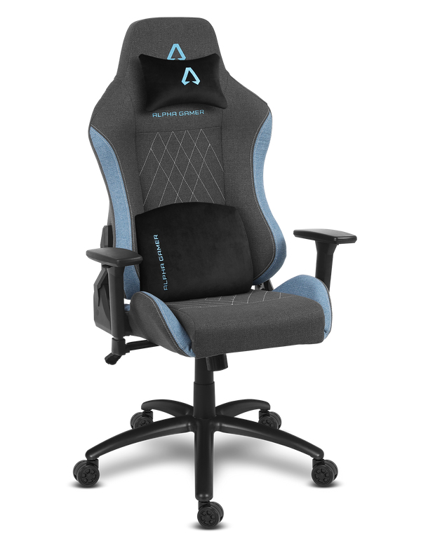 Alpha Gamer Gaia V2 PC-spelsstol Stoppad sits Blå, Grå