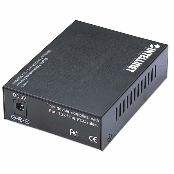 Intellinet 506533 netværksomformer til medie 1000 Mbit/s 850 nm Multitilstand Sort