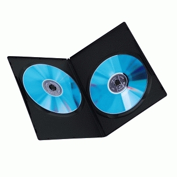 Hama DVD Slim Double-Box 10, Black 2 levyt Musta