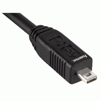 Hama USB 2.0 Cable, 1.8m USB-kabel 1,8 m USB A 0,48 Gbit/sek. Sort