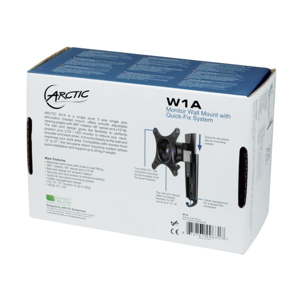 ARCTIC W1A 109,2 cm (43") Seinä Musta