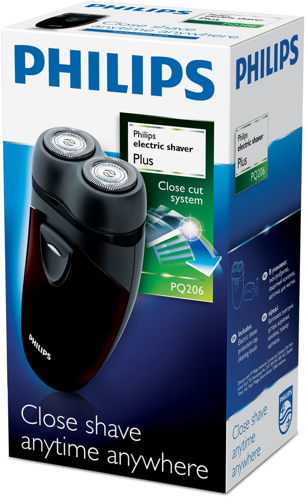Philips PQ206/18 barbermaskine til ham Rotations shaver Sort, Bordeaux