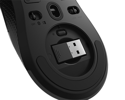Lenovo Legion M600 Wireless Gaming hiiri Pelaaminen Molempikätinen RF Wireless + Bluetooth + USB Type-A Optinen 16000 DPI