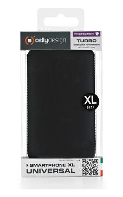 Celly TURBOXL01 mobiltelefon etui Lommeetui Sort