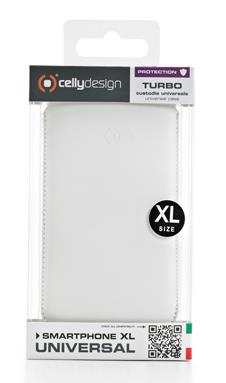 Celly TURBOXL02 mobiltelefon etui Lommeetui Hvid