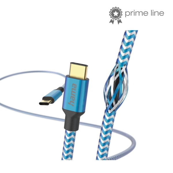 Hama Reflective USB-kabel USB 2.0 1,5 m USB C 0,48 Gbit/sek. Blå