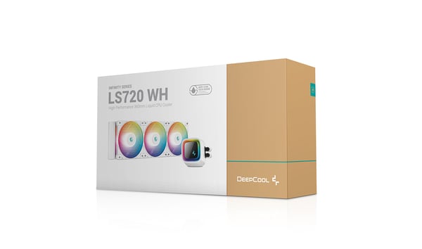 DeepCool LS720 WH Suoritin All-in-one-nesteenjäähdytin 12 cm Valkoinen 1 kpl